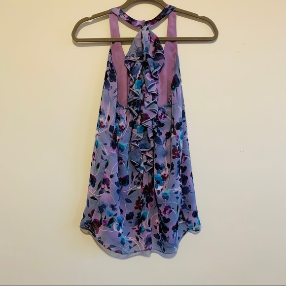 Tank Halter Floral Blouse Top - Picture 3 of 7